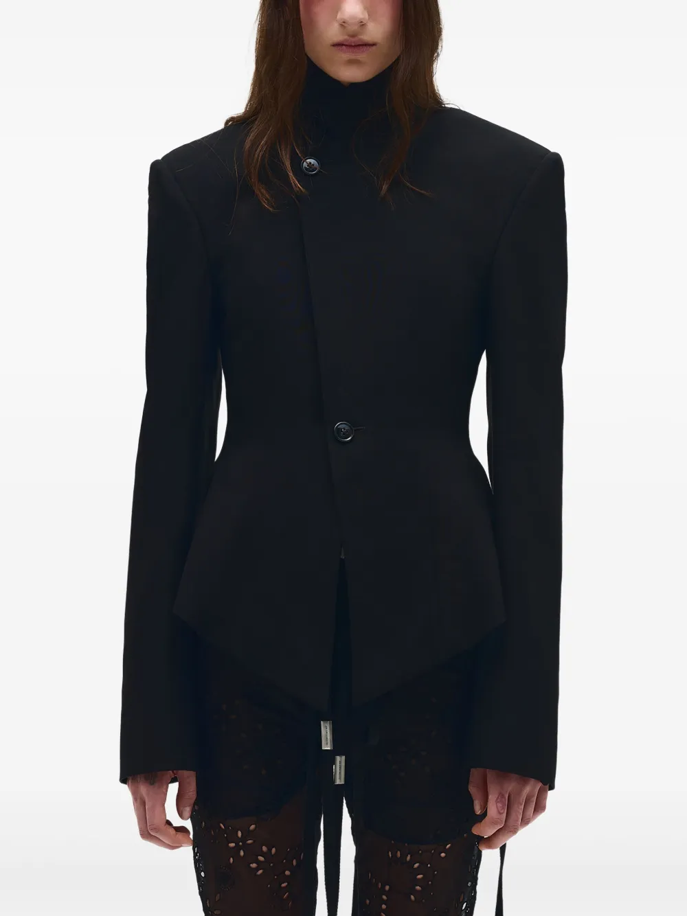 Ann Demeulemeester Lila getailleerd jack Zwart