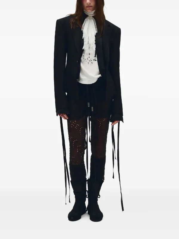 Ann Demeulemeester Jaqueta Slim Lila | Preto | FARFETCH BR
