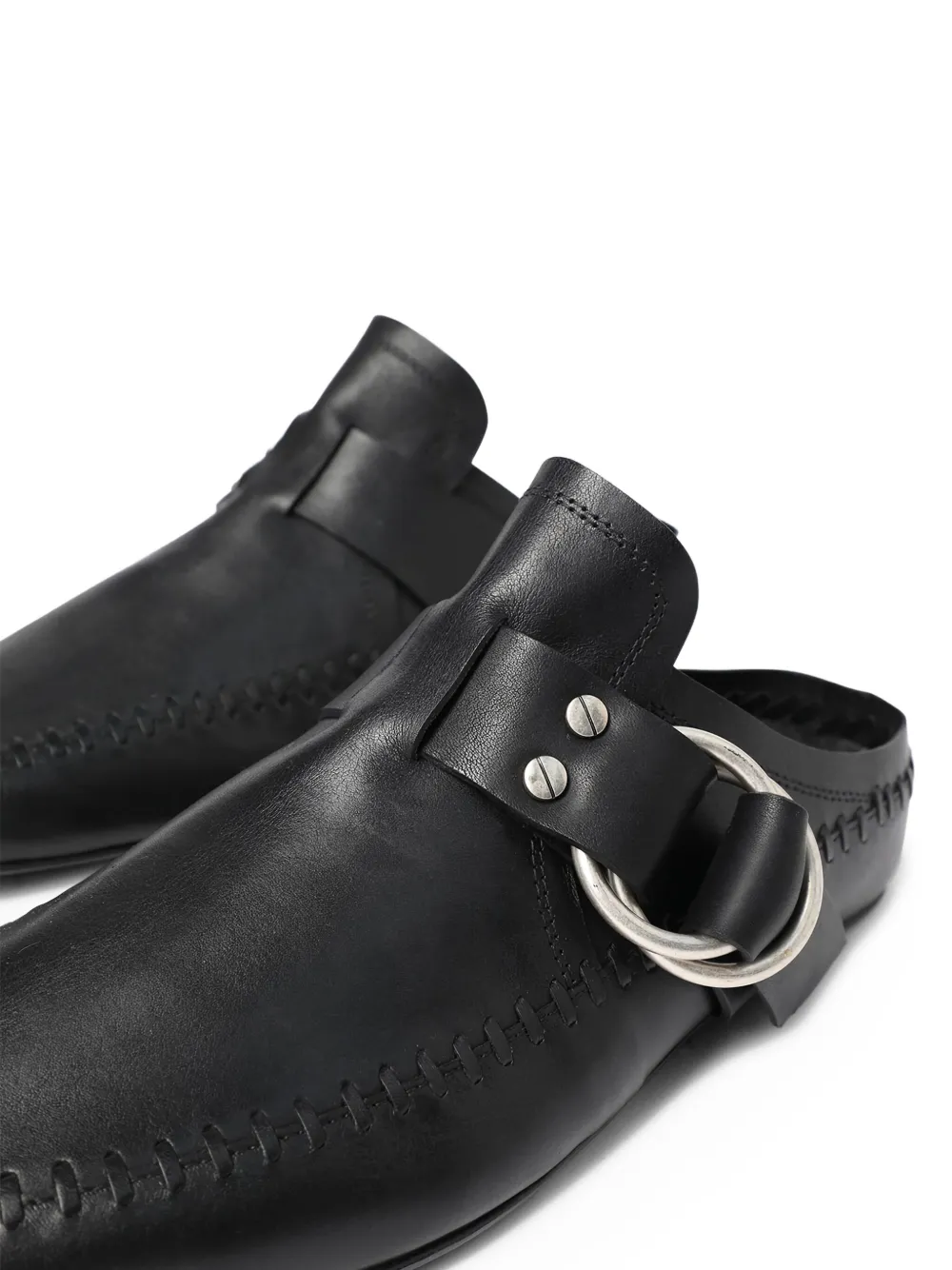 Ann Demeulemeester Leren muiltjes Zwart