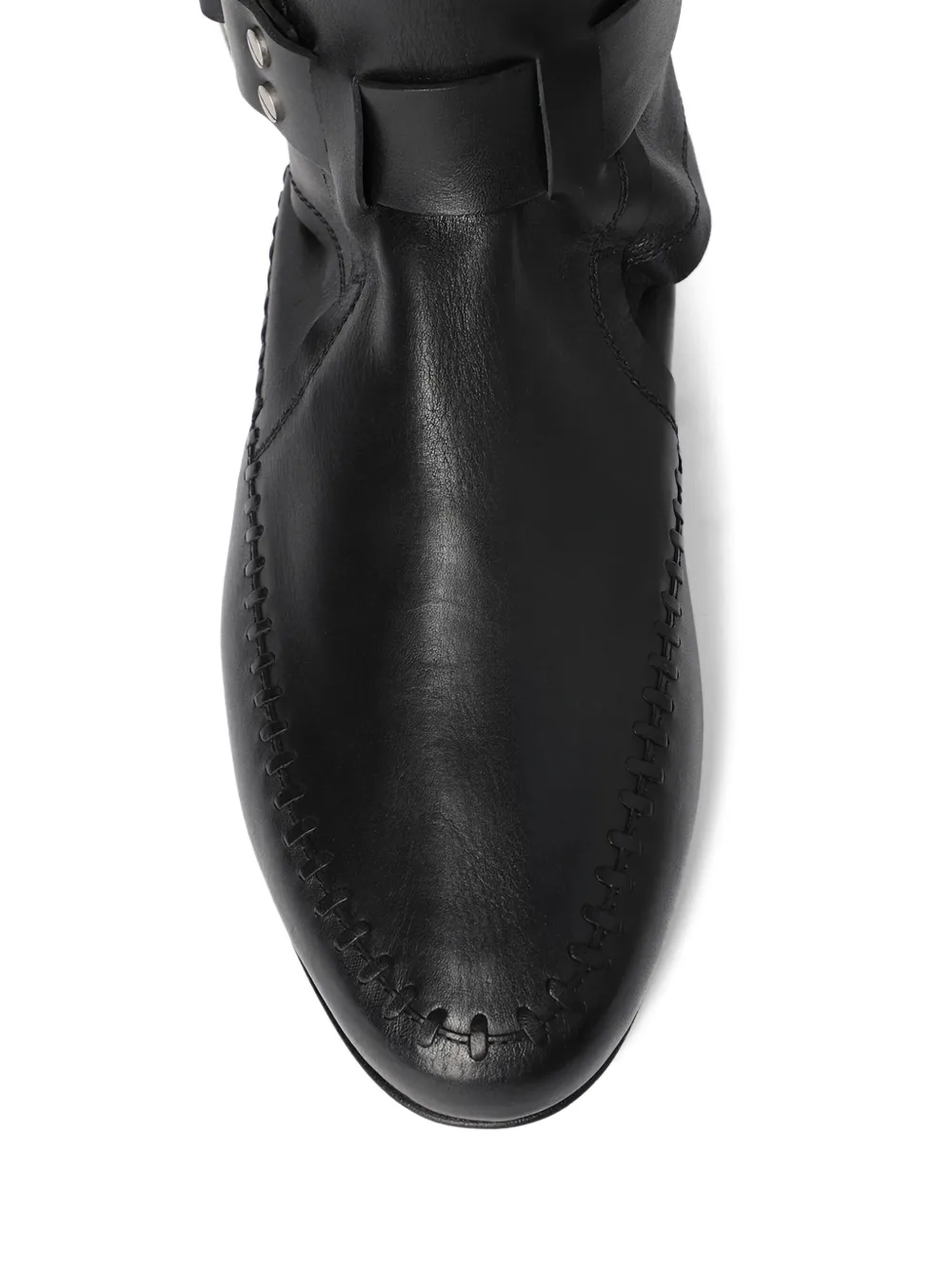 Ann Demeulemeester Siver biker knee-high boots Black