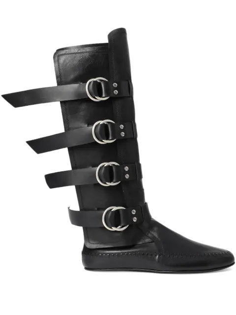 Ann Demeulemeester botas biker Silver hasta la rodilla