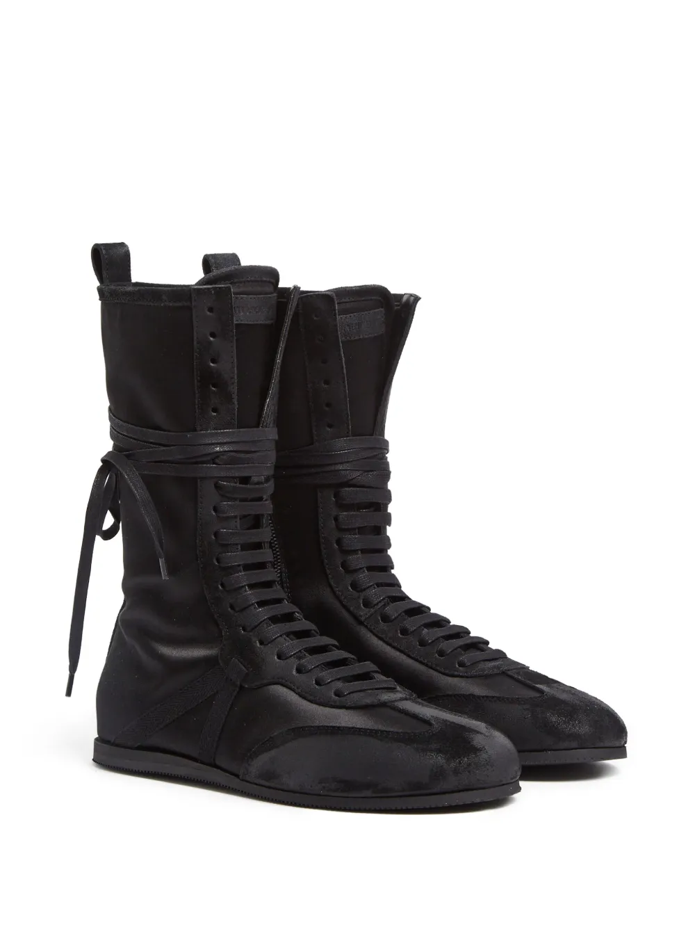 Ann Demeulemeester Fides high-top boxing sneakers Zwart