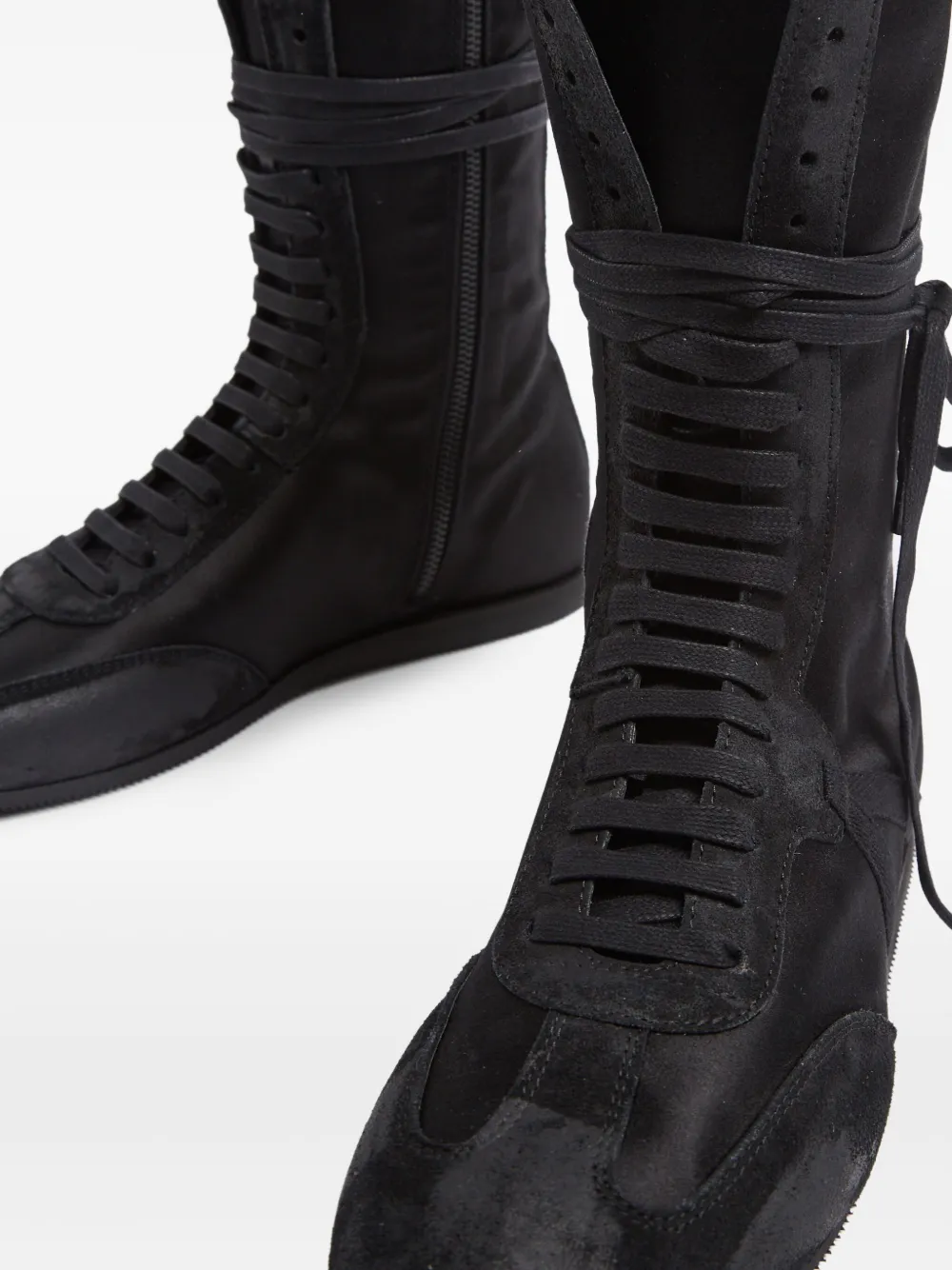 Ann Demeulemeester Fides high-top boxing sneakers Zwart