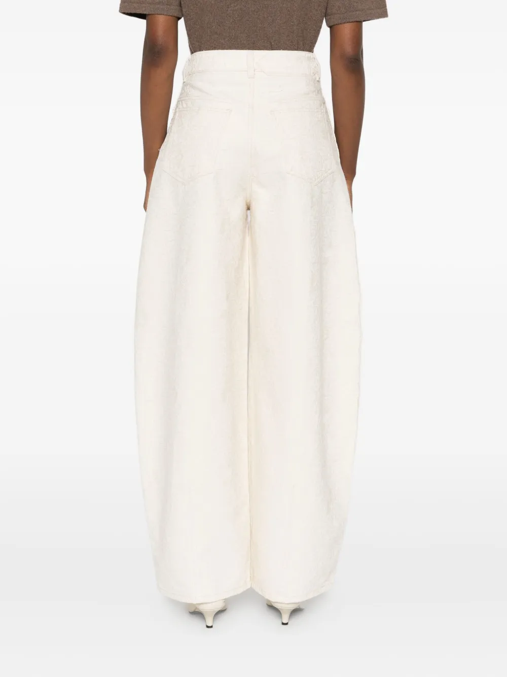 Jacquemus Trousers With Pleated Front And Side Pockets In Neutral
