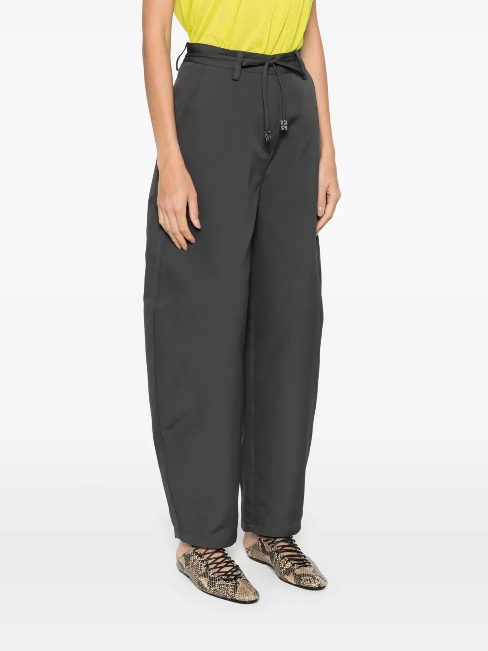 GANNI Curved broek Grijs