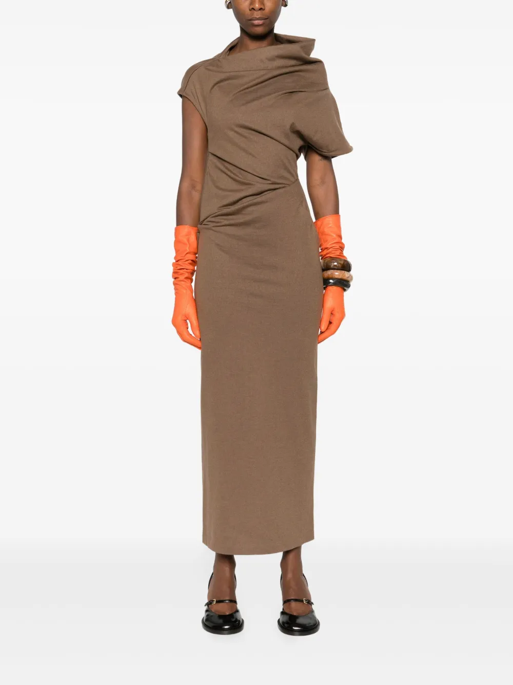 ENTIRE STUDIOS high-neck draped midi dress | Day Dresses | Image 2