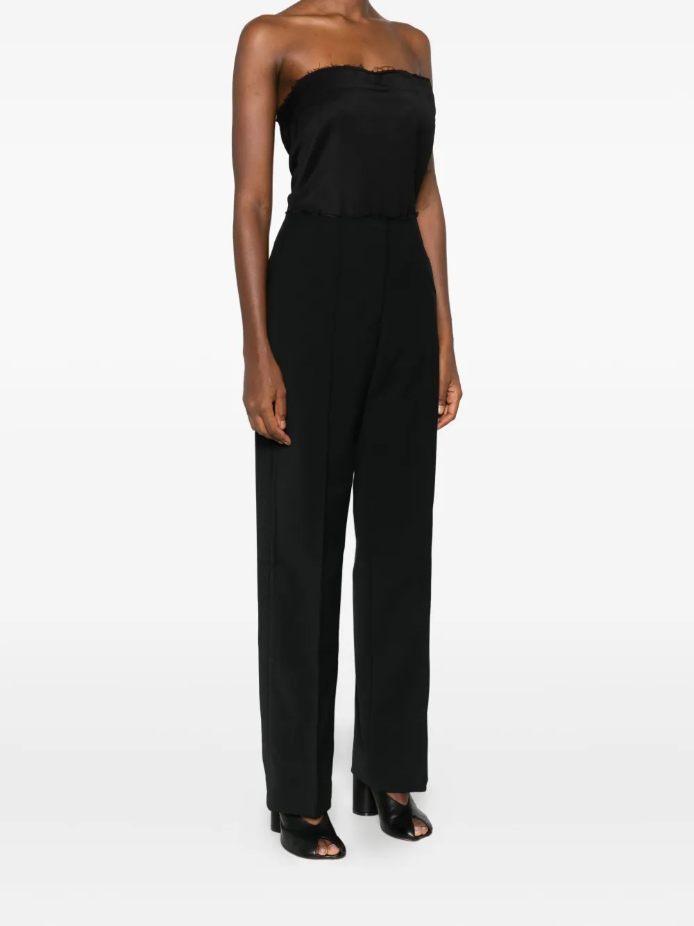 Entire Studios Zerobound Raw-edge Trousers In Black