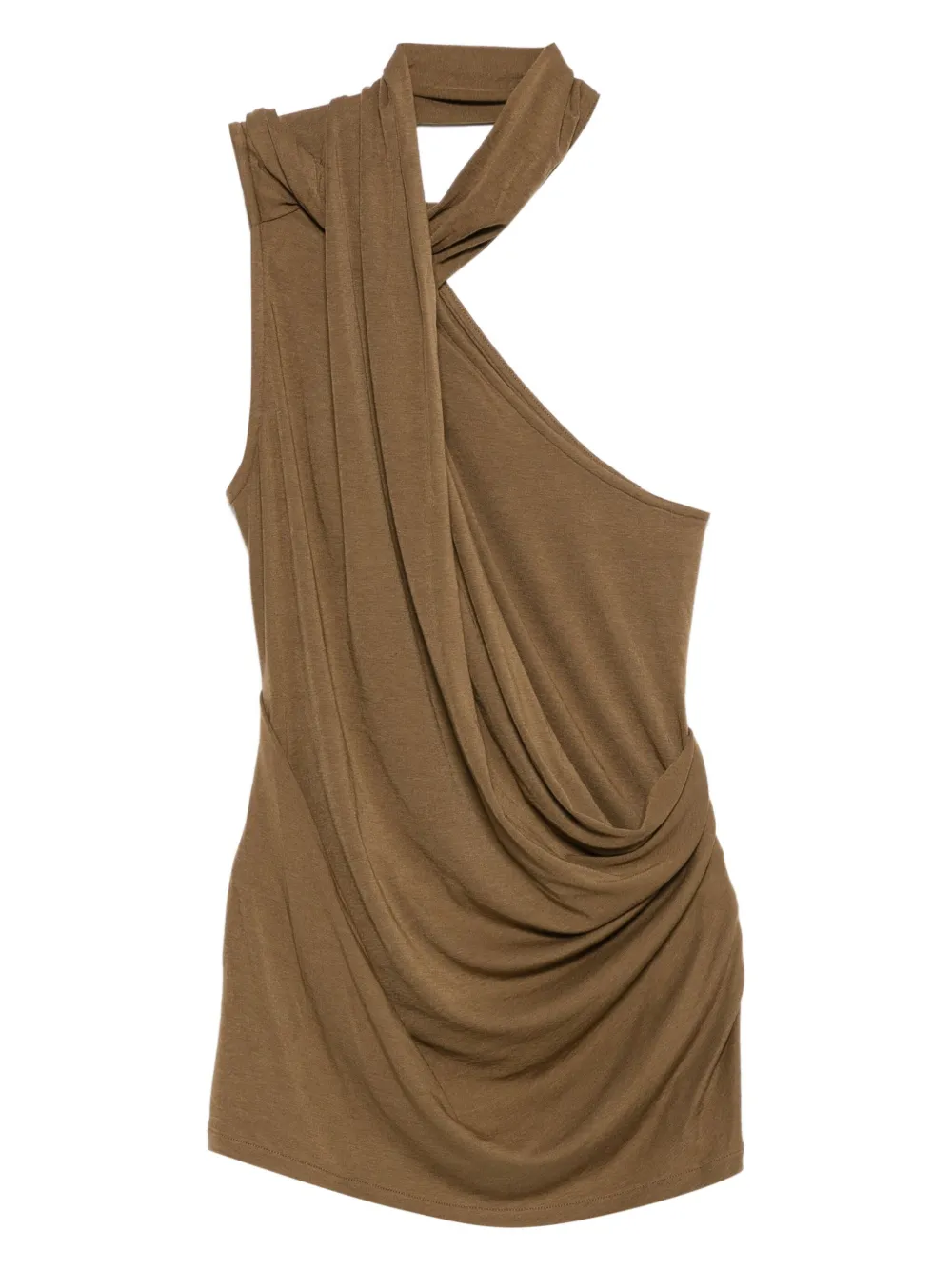 ENTIRE STUDIOS Dalters draped one-shoulder top | Brown | Image 1
