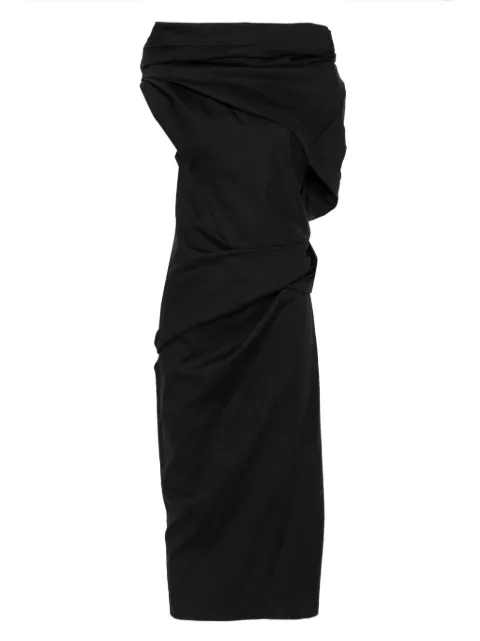 ENTIRE STUDIOS Moulded draped cowl-neck midi dress