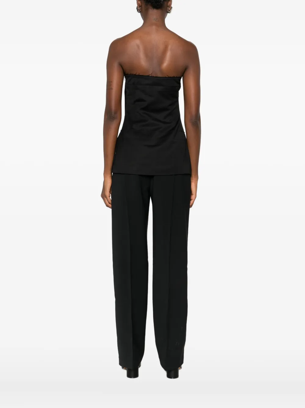 Entire Studios Asymmetrical Tube Top In Black