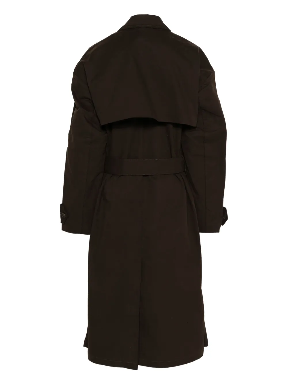 Entire Studios Belted Trench Coat In Brown