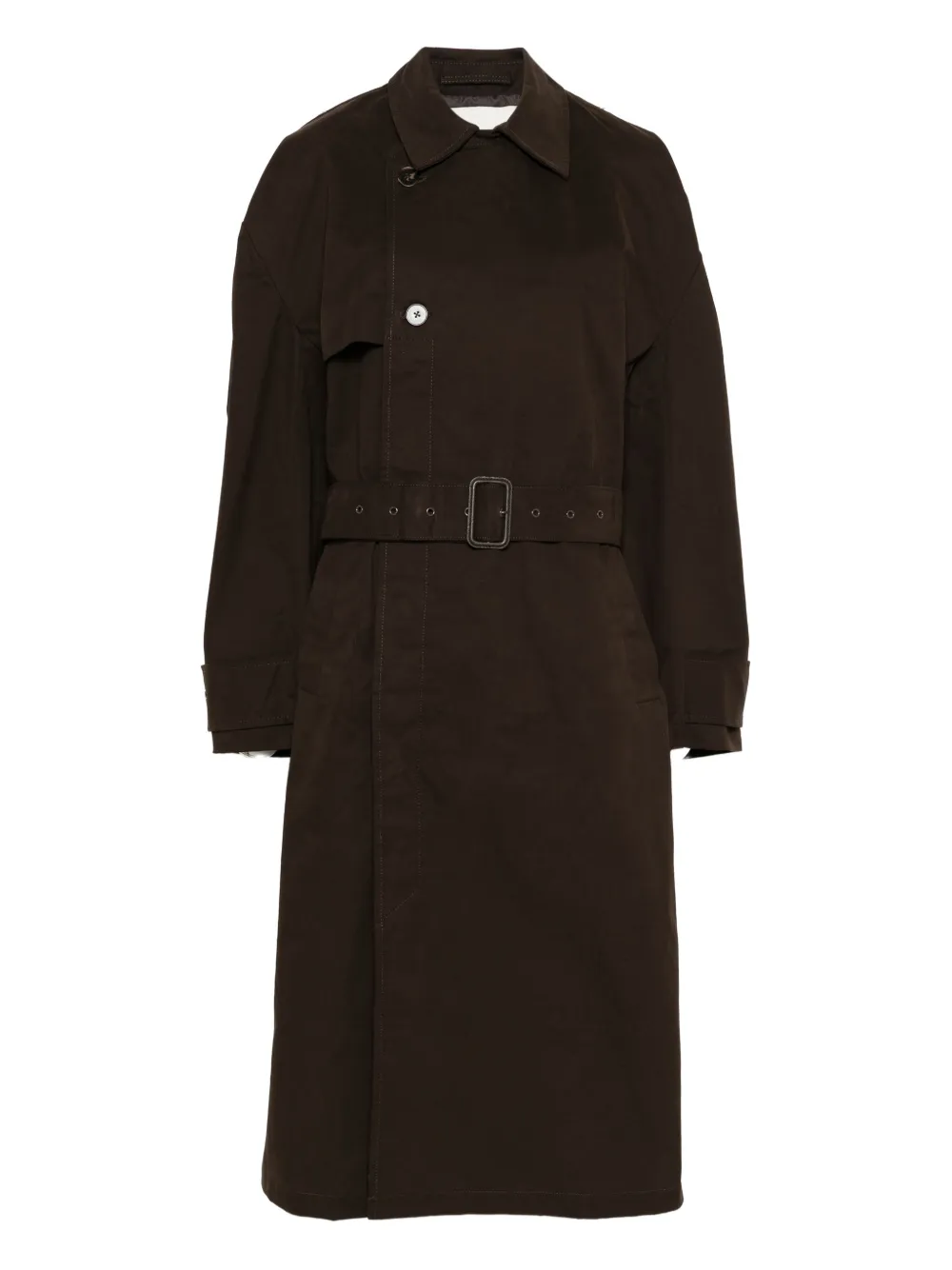Entire Studios Belted Trench Coat In Brown