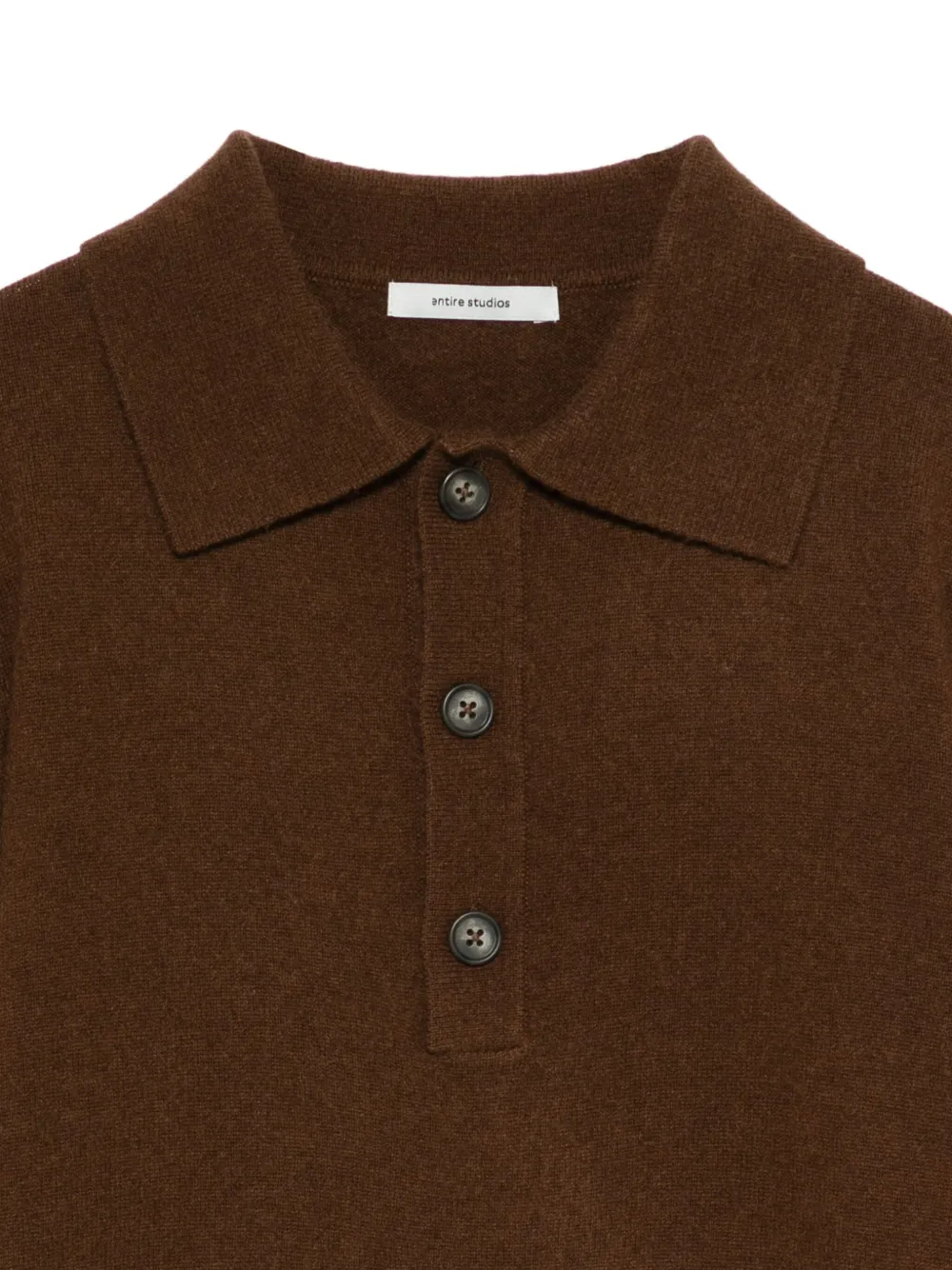 ENTIRE STUDIOS Gebreide polo met korte mouwen Bruin