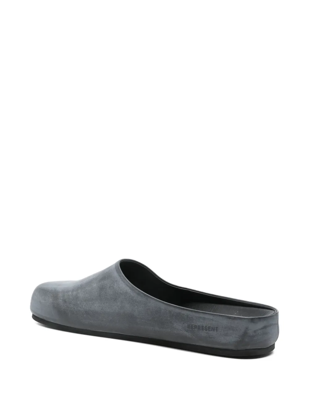 Represent Leather Slip-on Mules In Blue