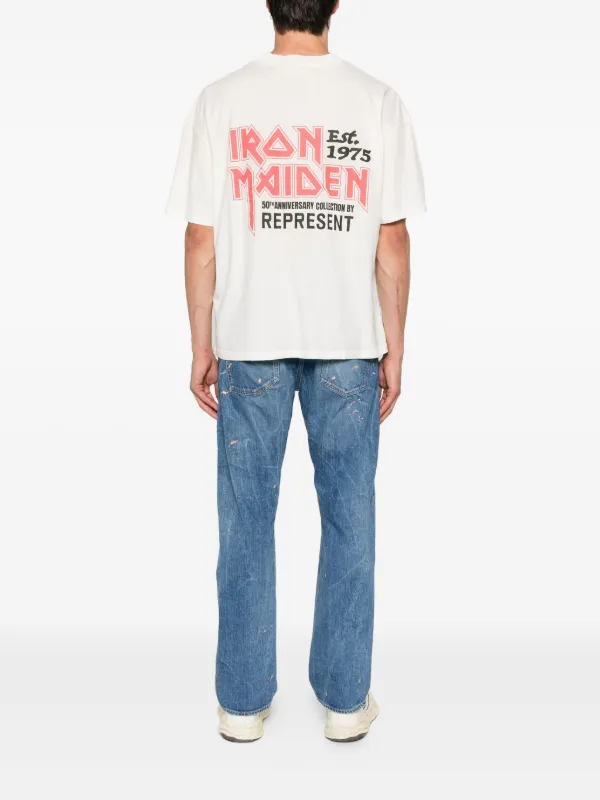 Represent Iron Maiden Anniversary T-shirt | Neutrals | FARFETCH Represent Iron Maiden Anniversary T-shirt | Neutrals | FARFETCH