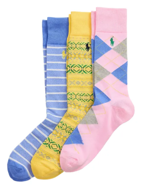 Polo Ralph Lauren pack de tres pares de calcetines con Polo Pony bordado