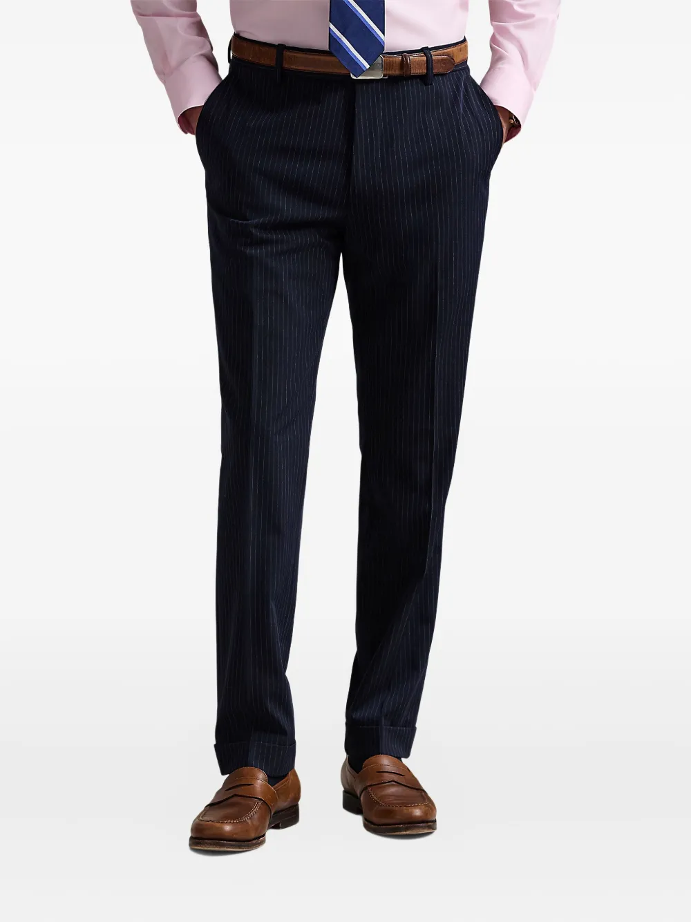 Polo Ralph Lauren Broek met krijtstreep Blauw