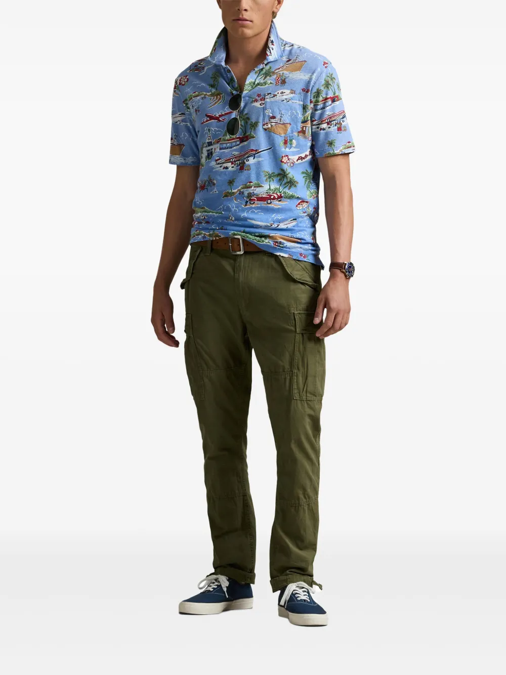 Polo Ralph Lauren Poloshirt met teddybeerprint - Blauw