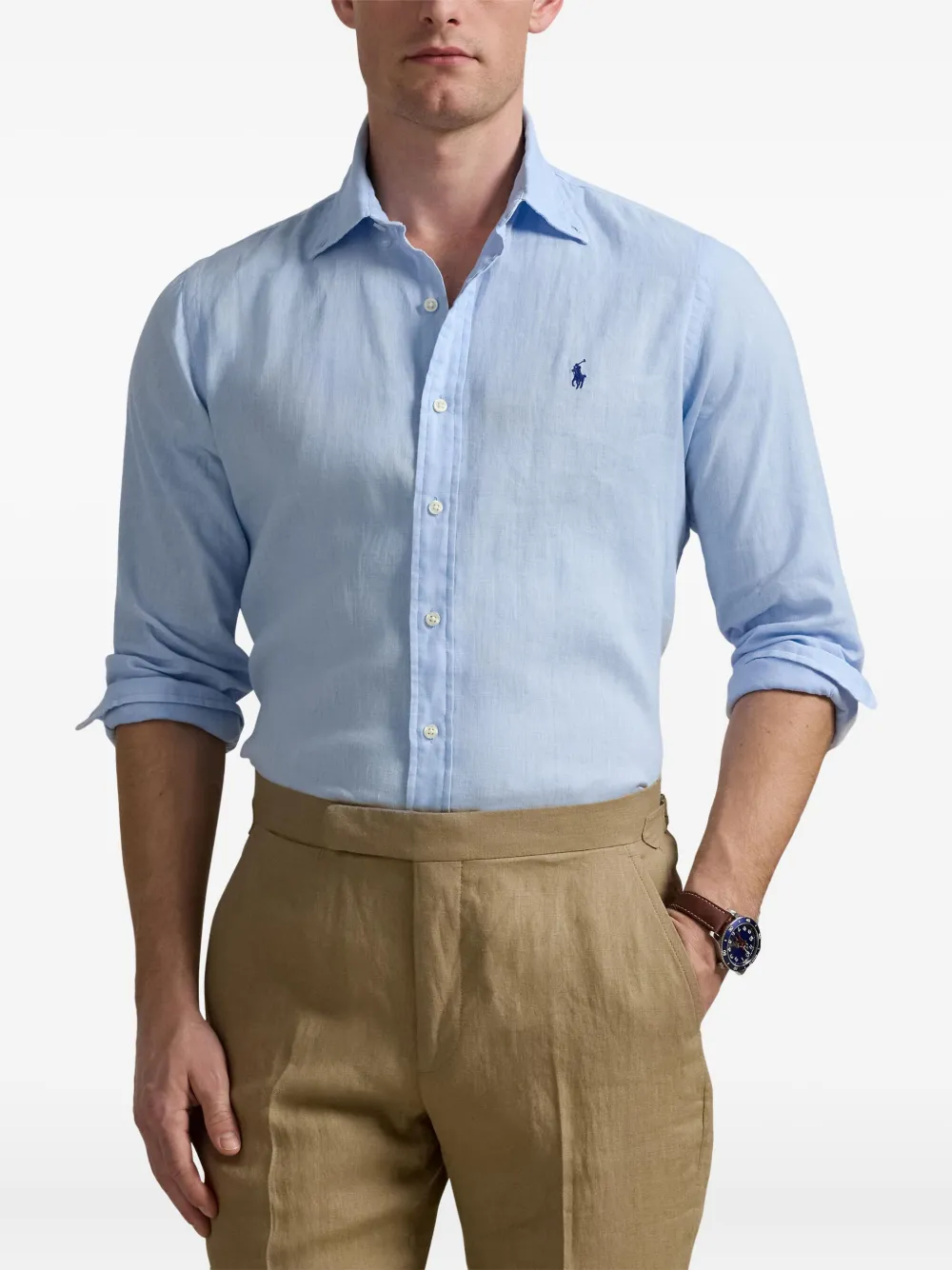 Polo Ralph Lauren Overhemd met Polo Pony-patroon Blauw