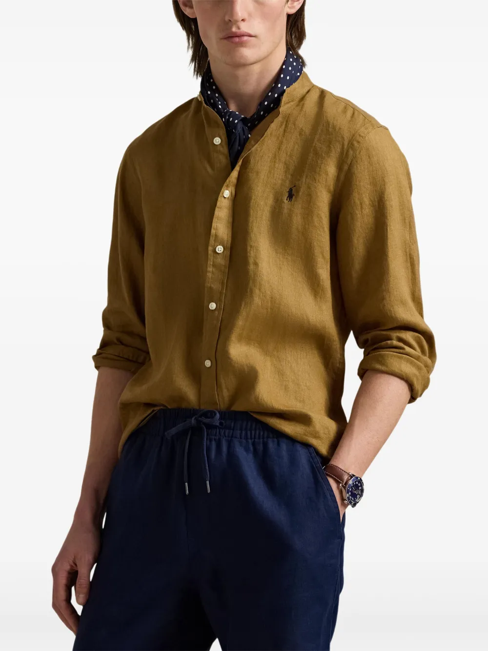 Polo Ralph Lauren Linnen overhemd Bruin