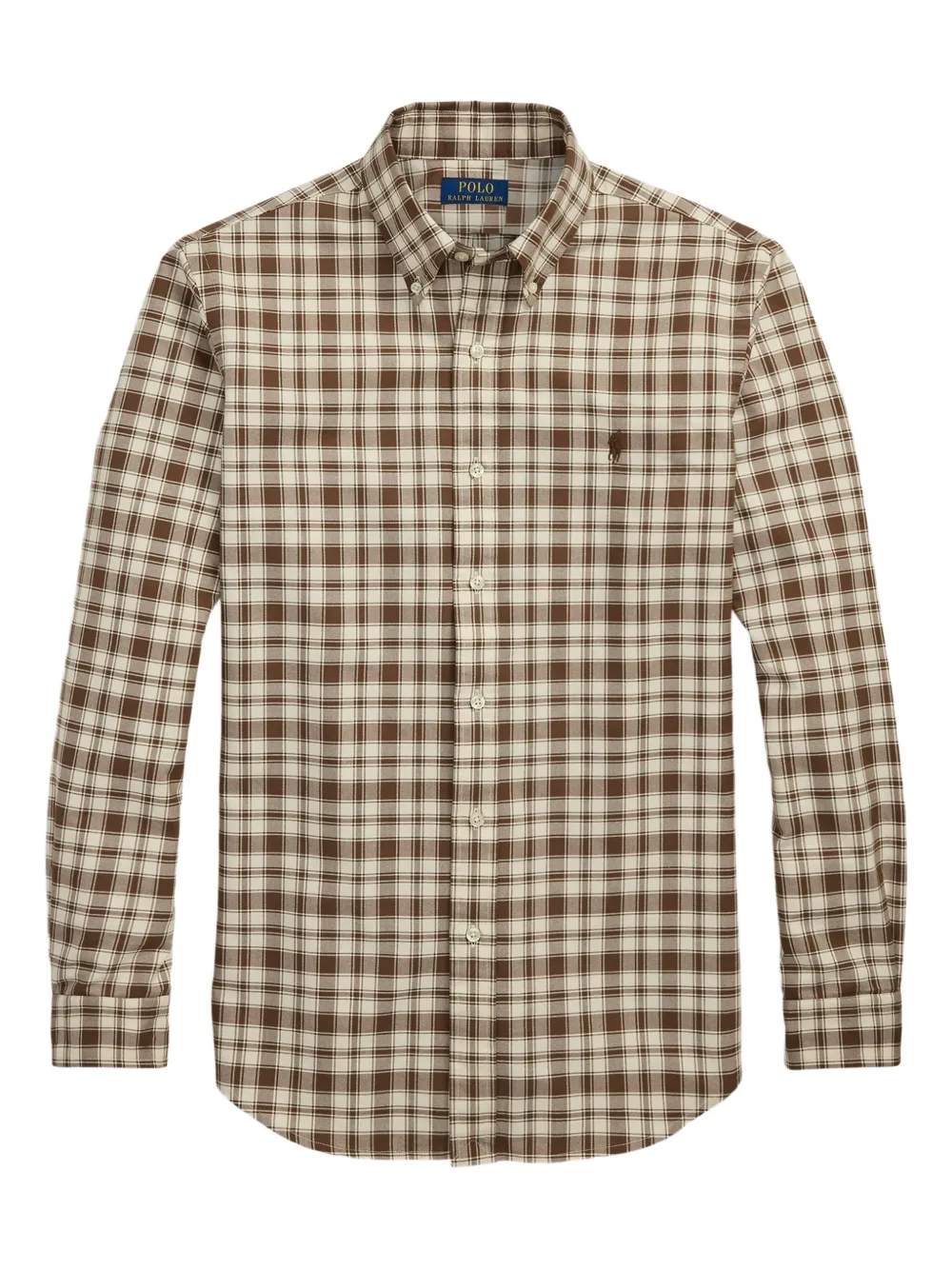Polo Ralph Lauren Geruit Oxford overhemd Bruin