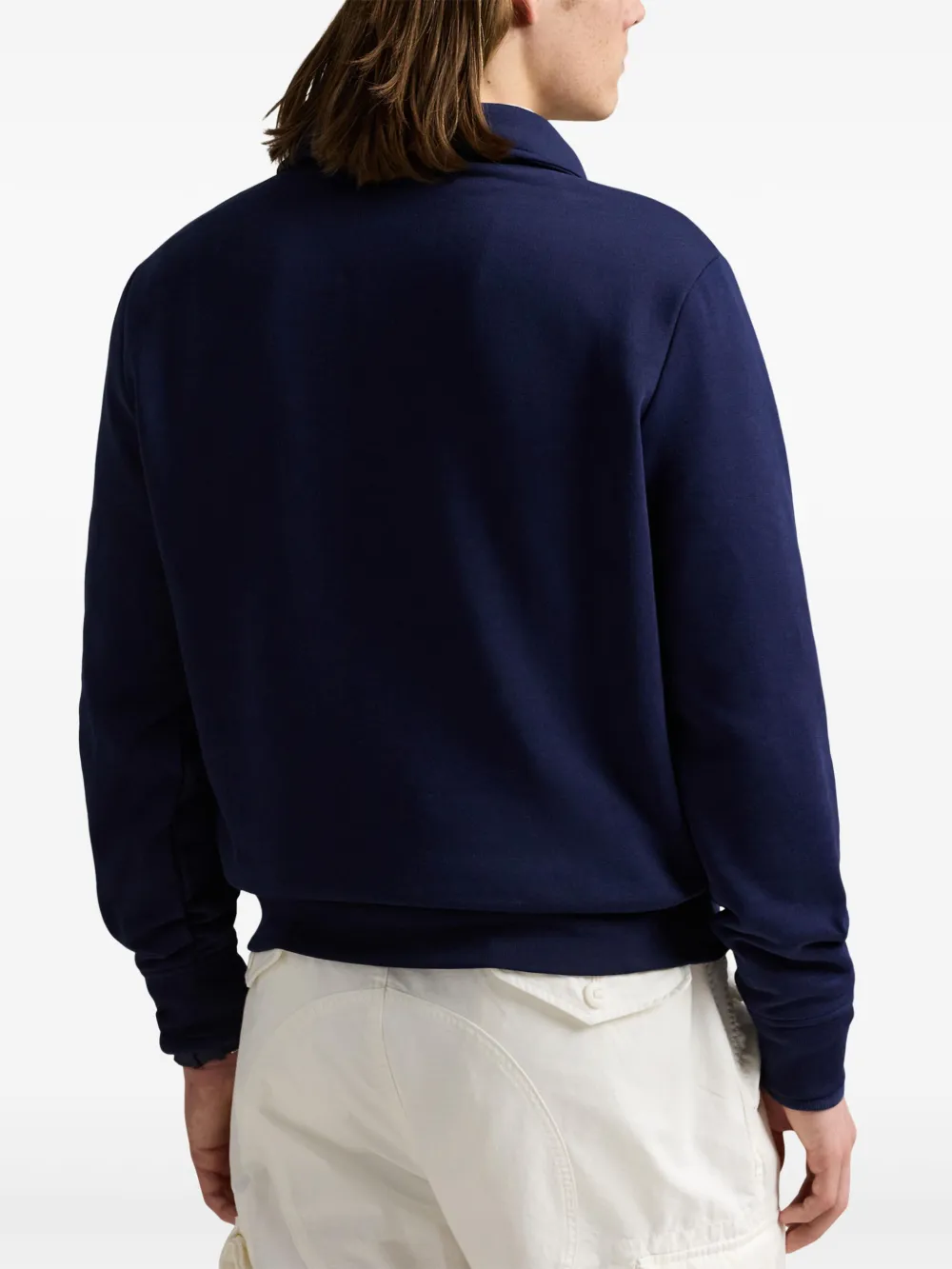 Polo Ralph Lauren Sweater met fleece kraag Blauw