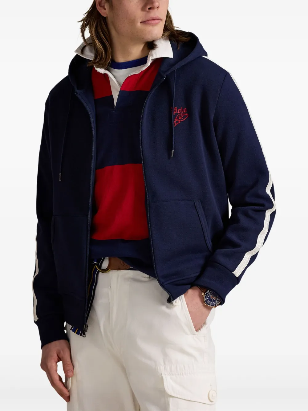 Polo Ralph Lauren Hoodie met geborduurd logo Blauw