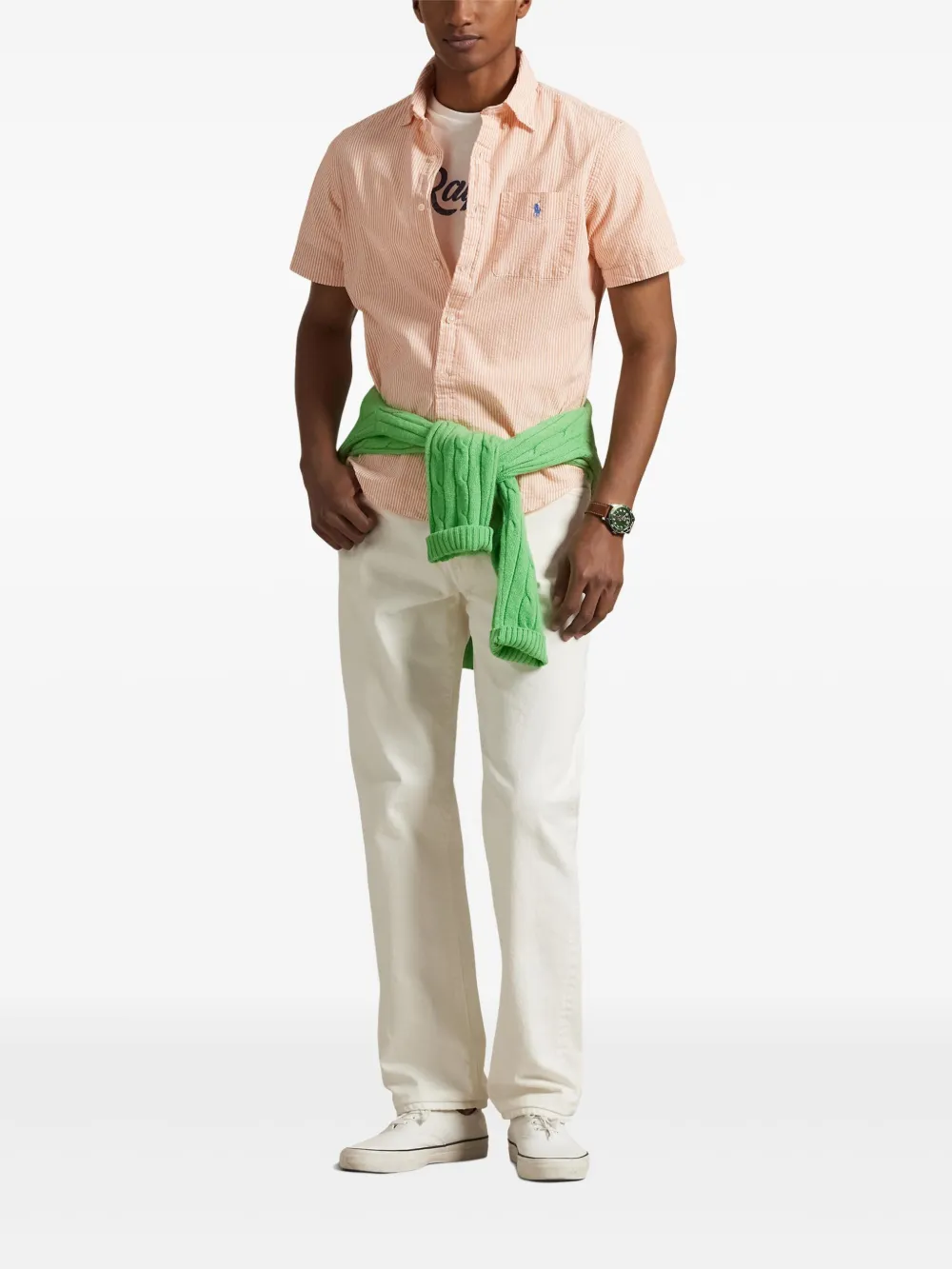 Polo Ralph Lauren Gestreept katoenen overhemd Roze