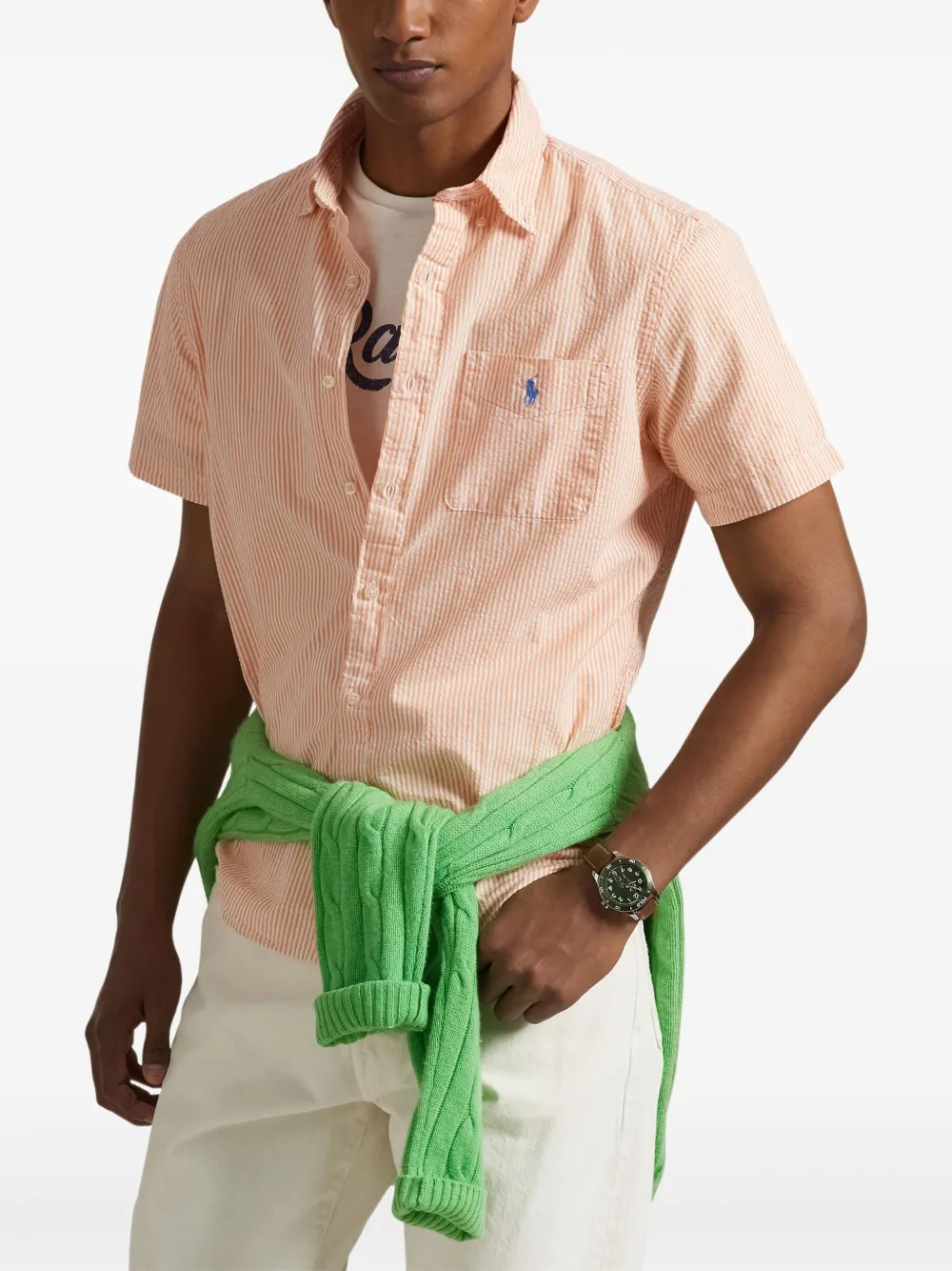 Polo Ralph Lauren Gestreept katoenen overhemd Roze