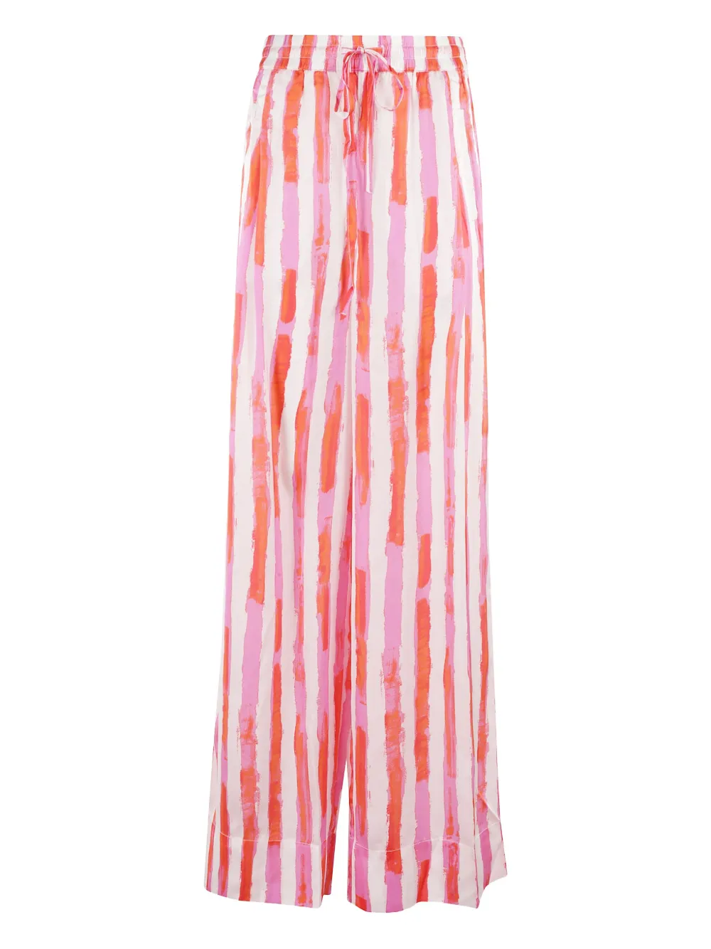 striped drawstring trousers
