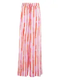 Essentiel Antwerp striped drawstring trousers - White