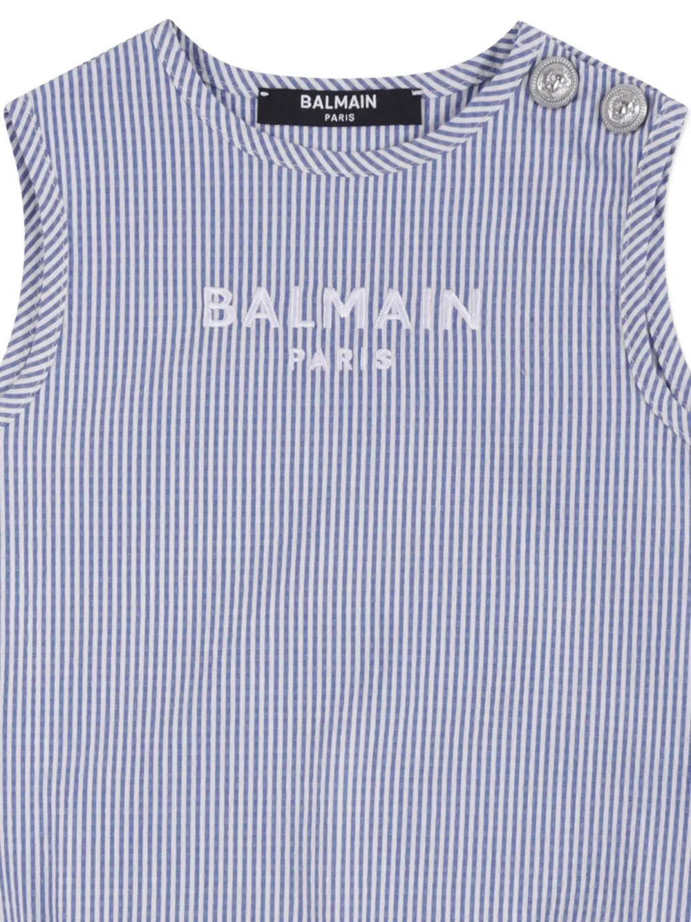 Balmain Kids Mouwloze romper Blauw