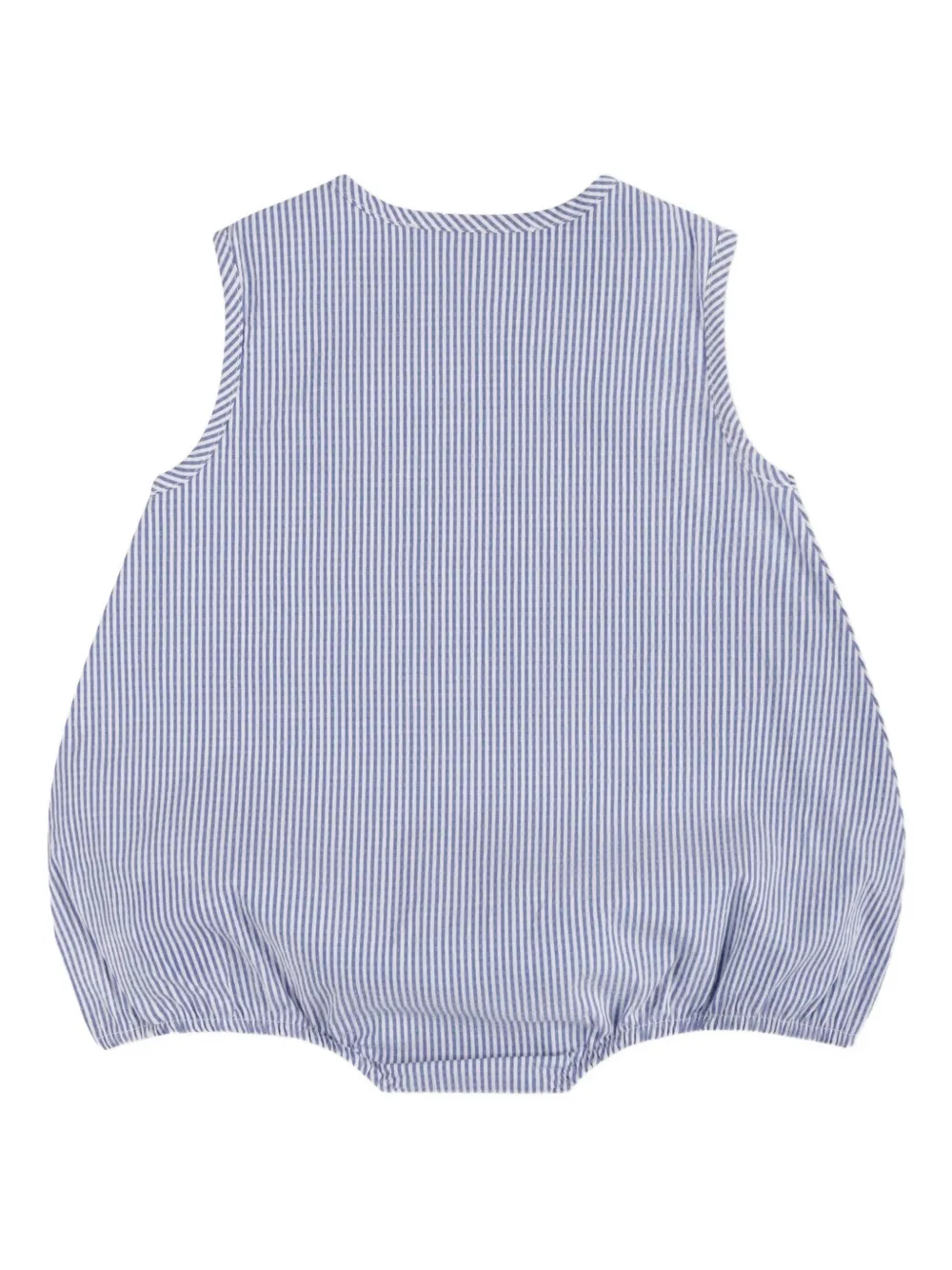 Balmain Kids striped sleeveless romper - Blauw