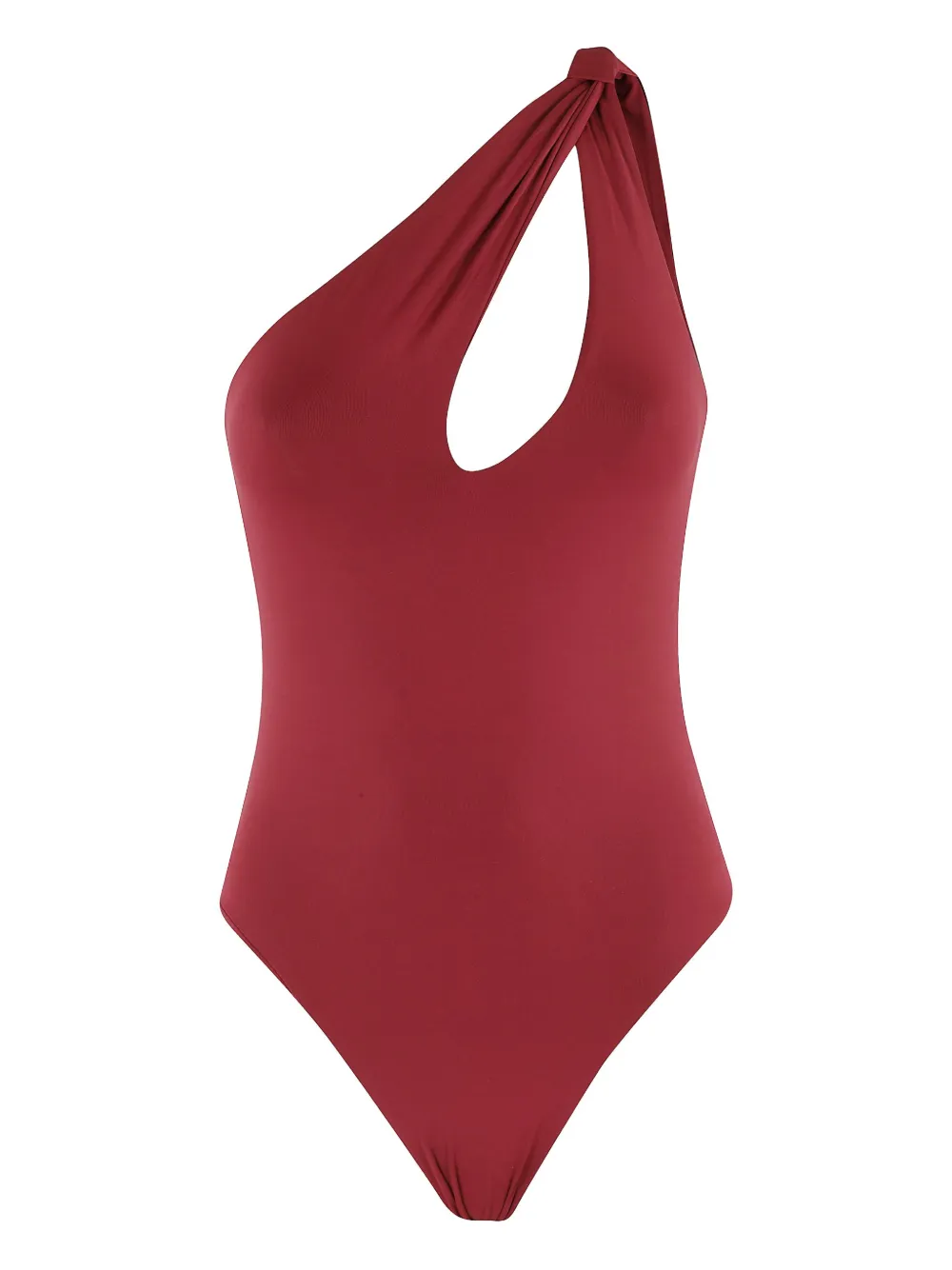 Federica Tosi one-shoulder knot swimsuit - レッド Federica Tosi one-shoulder knot swimsuit - レッド