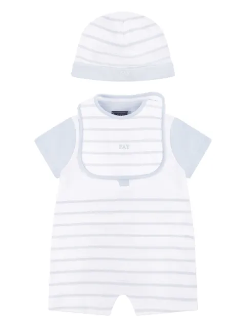 Fay Kids striped short-sleeve rompers set