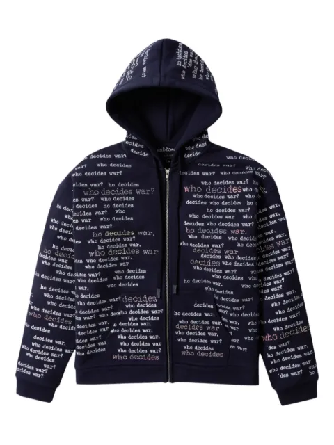 Who Decides War Scripture zip-up hoodie
