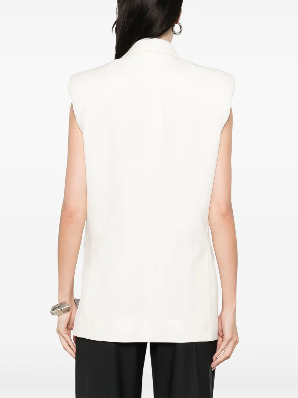 WARDROBE.NYC Gilet met dubbele rij knopen Wit