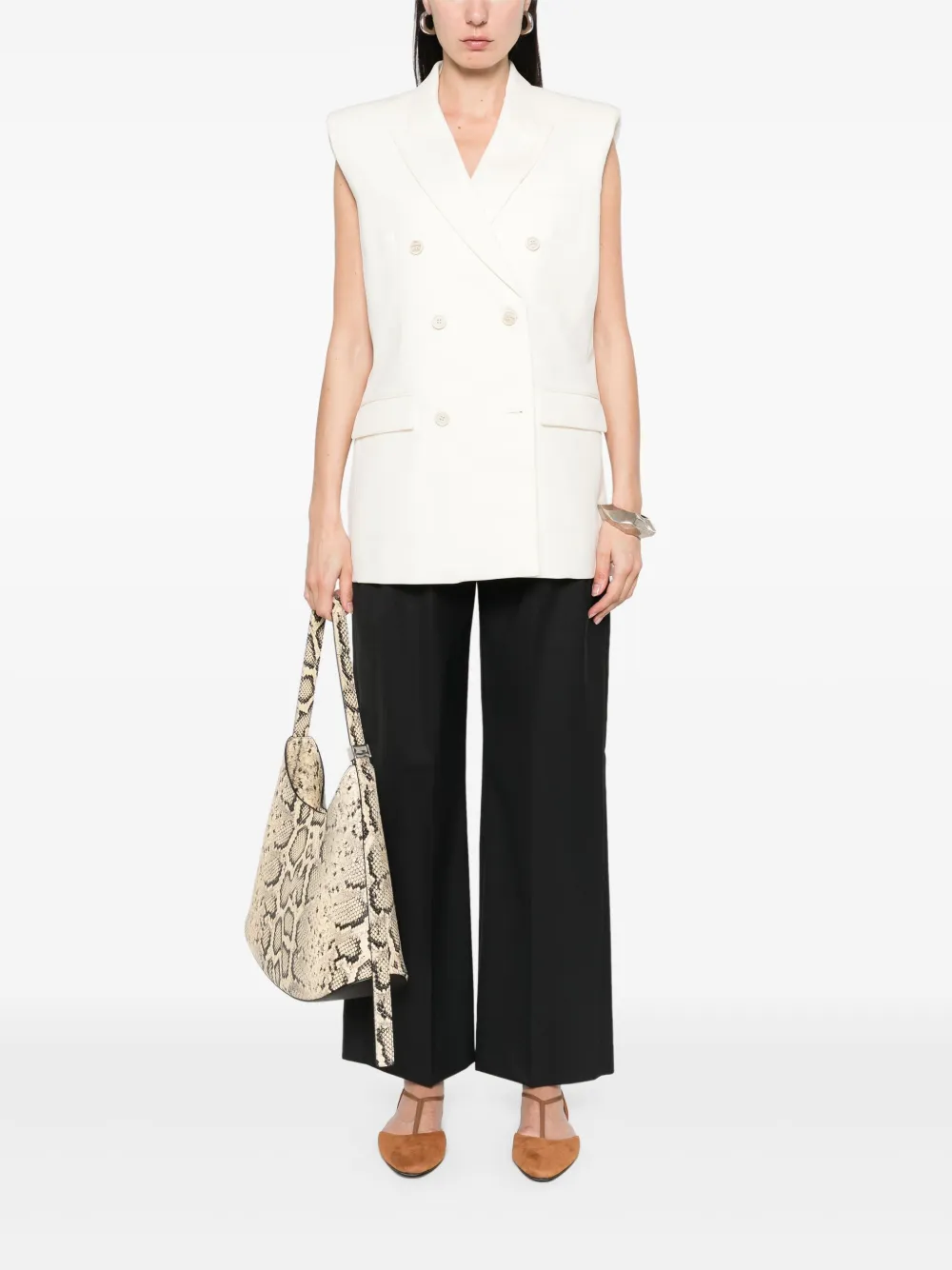 WARDROBE.NYC Gilet met dubbele rij knopen Wit