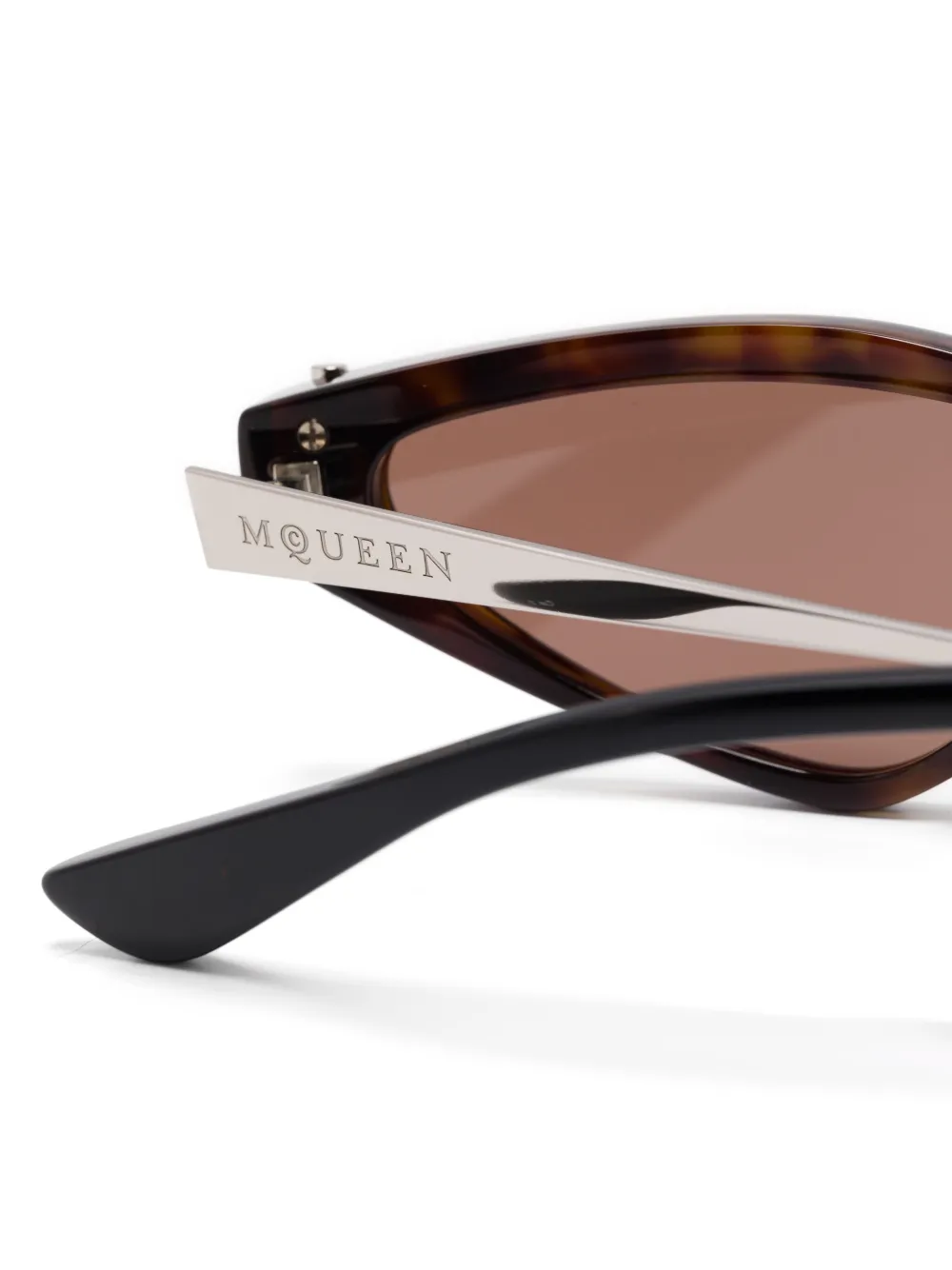 Alexander McQueen Eyewear Zonnebril met cat-eye montuur Bruin