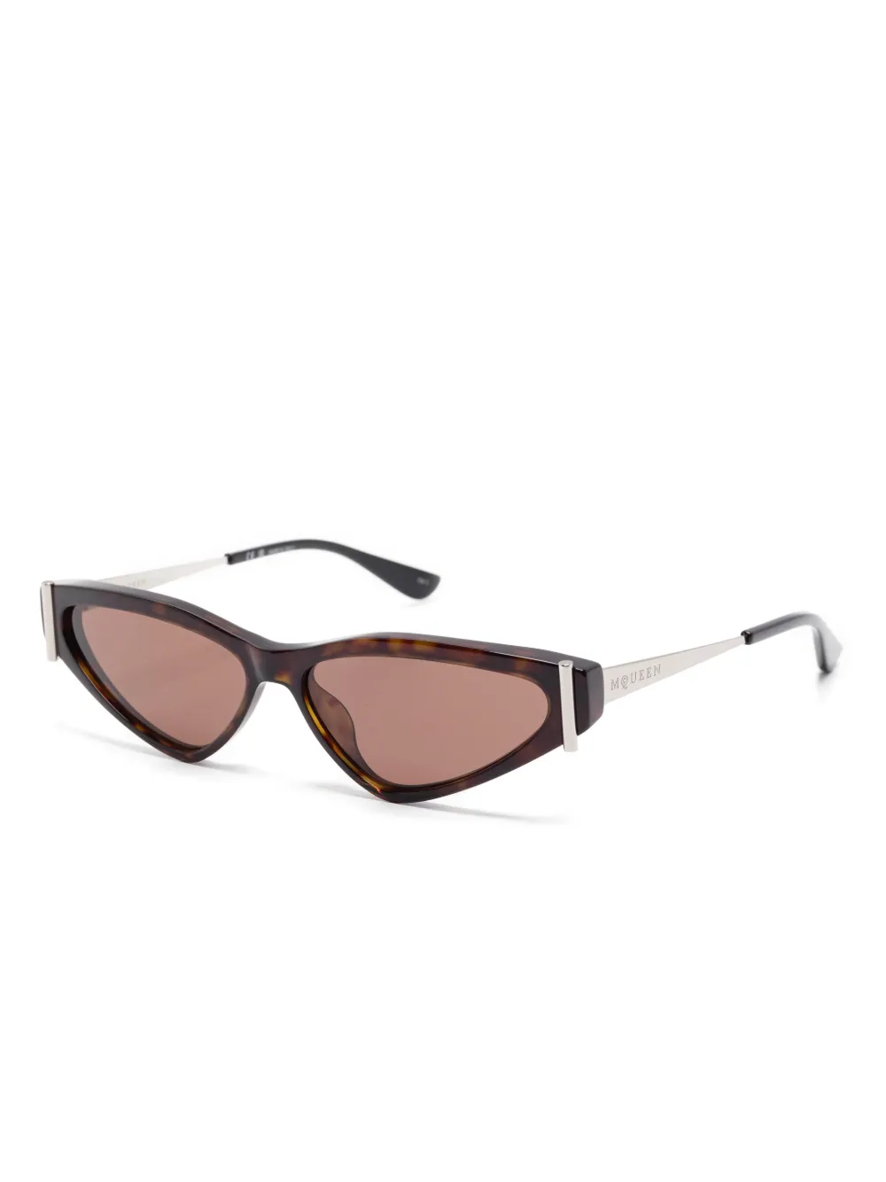 Alexander McQueen Eyewear Zonnebril met cat-eye montuur - Bruin