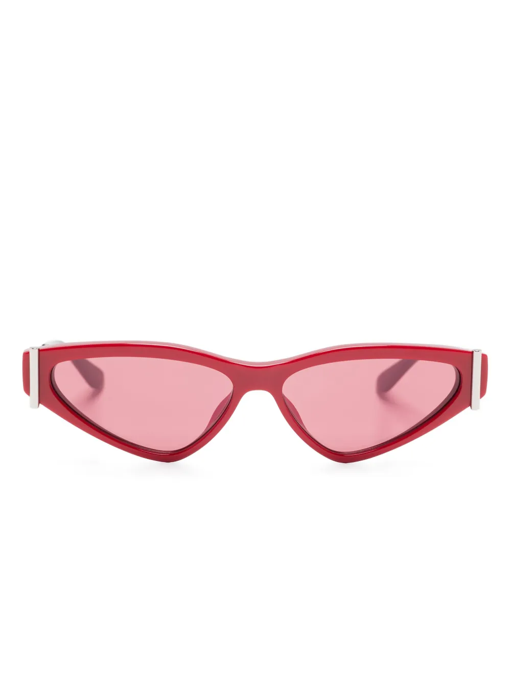 Alexander McQueen Eyewear Zonnebril met cat-eye montuur Rood
