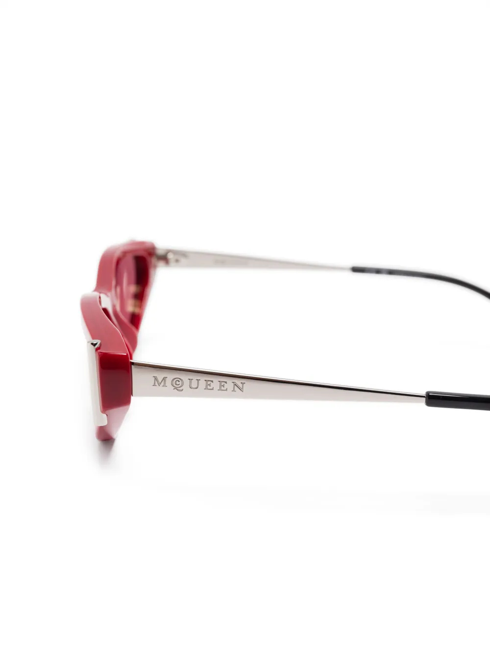 Alexander McQueen Eyewear Zonnebril met cat-eye montuur Rood