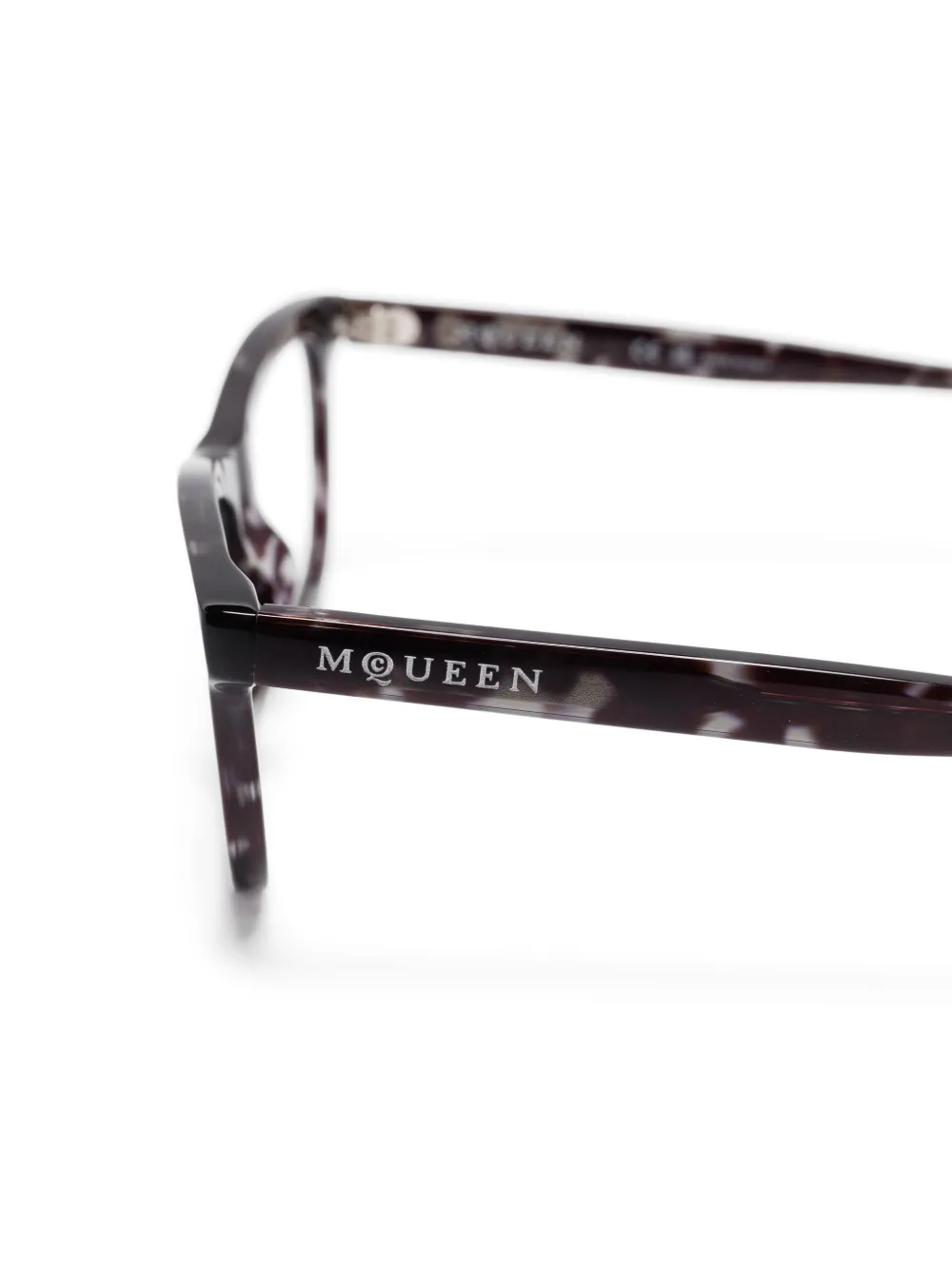 Alexander McQueen Bril met vierkant montuur Zwart