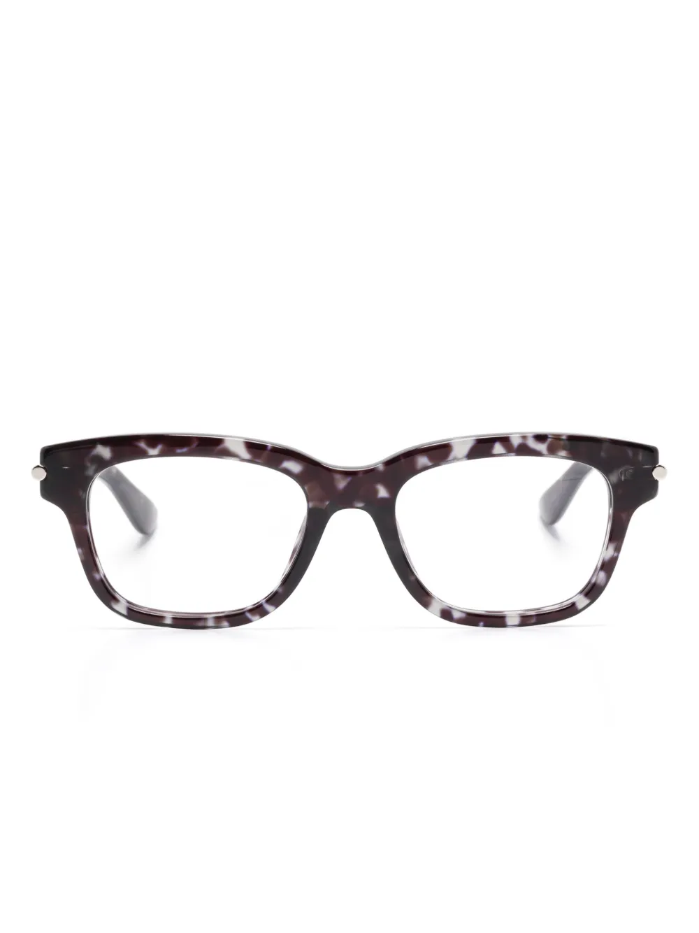 Alexander McQueen Eyewear tortoiseshell-effect glasses | Black | Image 1