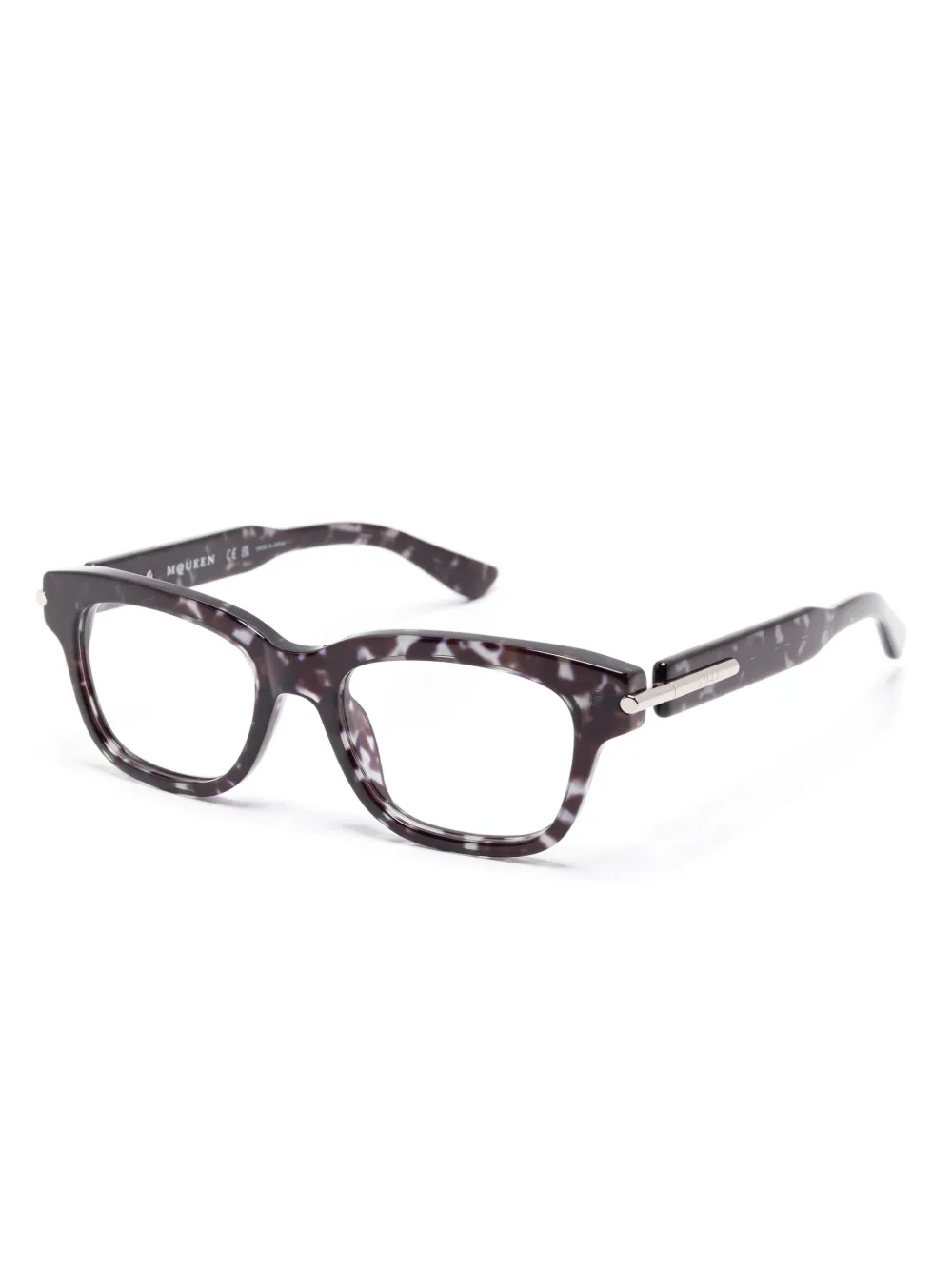 Alexander McQueen Eyewear tortoiseshell-effect glasses | Men | Image 2