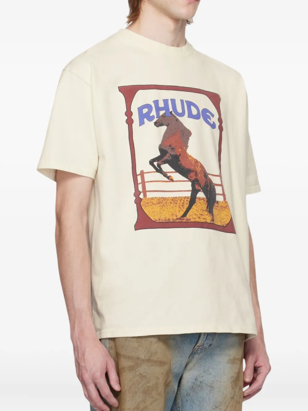 RHUDE Cadre T-shirt Wit