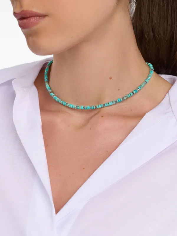 Nialaya Jewelry Turquoise Choker Necklace Silver FARFETCH IN