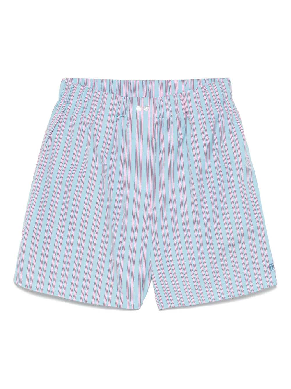 Forte Gestreepte shorts Blauw