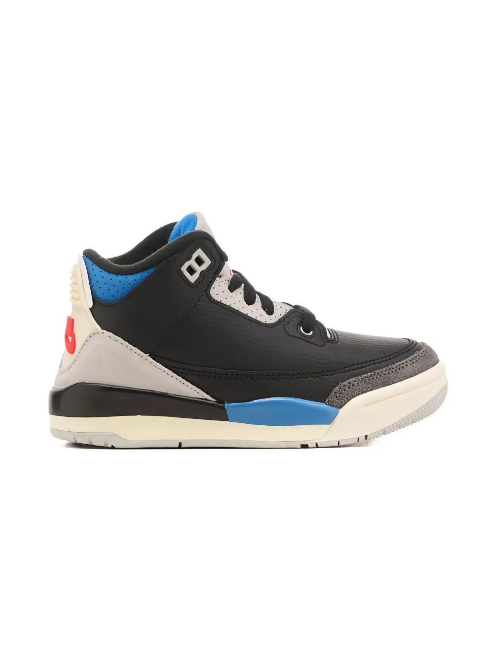 Jordan Kids leather mid-top trainers - Zwart