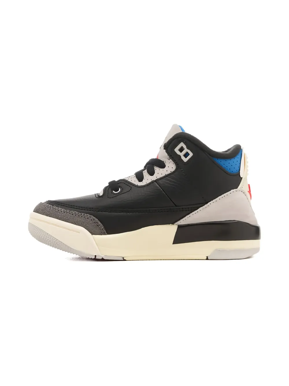 Jordan Kids leather mid-top trainers Black